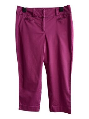 LOFT Outlet Magenta Curvy Crop Pants  Deep Berry Tone